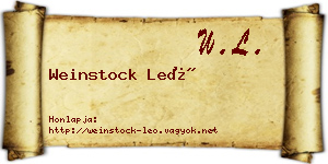 Weinstock Leó névjegykártya